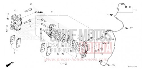 ETRIER DE FREIN AVANT CRF1100A2P de 2023